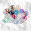 Cuentas Cuentas Feimengcai Cuentas Redondas con Agujero Pasante Cuentas Sueltas de Resina Material DIY para Cadena de Teléfono Móvil Cuentas Transparentes Bicolores Cuentas Sueltas