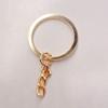 Llavero Multifuncional Cuatro Cadenas Anillo Plano DIY Metal Llavero Colgante para Bolso de Muñeca Accesorios de Joyería