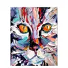 Fábrica de pintura al óleo digital DIY de nieve para ventana, venta al por mayor, marco combinado sin marco, buen marco interior estirado, estilo de generación de múltiples bordes