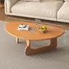 Mesa de Centro de Madera Maciza para Sala de Estar, Lujo Ligero, Mesa Triangular de Forma Especial Moderna y Sencilla, Mesa de Café Creativa para Balcón de Apartamento Pequeño de Celebridad de Internet