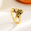Anillo de Flor de Rosa de Moda Transfronterizo para Mujer Ins Diseño de Nicho Sentido de la Personalidad Moda Flor Índice Anillo Abierto