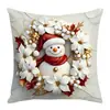 Fronha Temática de Natal Mais Vendida da Amazon Vermelha e Branca Decoração Festiva Sala de Estar Cabeceira Almofada Fronha