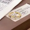 Novo Anel de Abertura Esmaltado com Gotejamento de Óleo e Zircônia Estilo Chinês Antigo Médio Personalidade Retrô Nicho Luxo Leve Alto Padrão para Mulheres