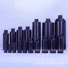 Botella de plástico negra oscura con boca pequeña, disponible en stock, con descuento de 10-250-300-1000 ml.