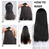 Peruca de cabelo liso, extensão de cabelo feminina, peça única, peruca de cinco cartas, simulação de cabelo invisível, sem costura, cabelo longo e liso