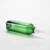 Botella cuadrada de 300 ml con tapón de punta y cuello largo, transparente, con pico puntiagudo, adecuada para líquidos, aceites esenciales y fragancias