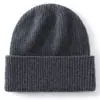 Nuevo gorro de cachemira, engrosado, amigable con la piel, a prueba de frío y cálido, suave y cortavientos, gorro de punto simple, gorro frío para ciclismo