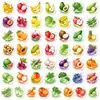 50 Pegatinas de Frutas y Verduras Estilo Acuarela de Compra Directa Transfronteriza para Diarios Creativos, Botellas de Agua y Decoración de Maletas
