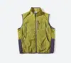 ¡Ropa Exterior Estilo Montaña! Chaleco Casual de Verano para Pareja con Cuello Alto, Transpirable e Impermeable, Diseño de Bloques de Color para Hombre 11406