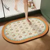 Alfombrilla de Diatomeas para Baño, Alfombrilla para Pies Resistente a la Suciedad Estilo Americano, Alfombrilla Absorbente de Agua Antideslizante para Inodoro, Alfombra de Separación Seca y Húmeda