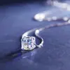 Collar de Azúcar de Cristal Cuadrado Geométrico Estilo Coreano Aurora Accesorios Colgante Cadena Corta para Clavícula de Cubo de Agua para Mujer