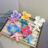 Pinza para el Cabello Estilo Súper Hada Flor de Orquídea Mariposa Flor de Estrella de Mar para Mujer, Pinza Lateral con Flores Reales, Pasador para Fotos en la Playa, Accesorio para el Cabello