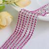 Cor broca cadeia única linha galvanoplastia quatro garra broca acessórios strass cadeia diy acessórios densa garra cadeia jóias acessórios