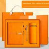 Caixa de Presente com Caderno A5 com Logo Impresso, Caderno de Negócios Couro High-End com Fecho Magnético, Personalização de Lembrança de Escritório