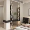 Dormitorio de Lujo Ligero Mampara de Cristal Puerta de Entrada Cubierta Entrada Sala de Estar Estilo Crema Pantalla Decorativa de Separación Seca y Húmeda