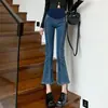 9286 Jeans de Maternidad Pantalones Acampanados de Moda Verano Ropa Casual Moda Mamá Casual Pantalones Acortados con Soporte para el Vientre