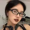 Gafas de Prescripción de Alta Definición de Moda Anti Luz Azul para Mujer Marco Ovalado Artístico Retro Versátil Adelgazante Versión Coreana