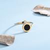 Números romanos concha negra anillo de acero titanio apertura unisex fresco simple joyería de acero inoxidable venta caliente transfronteriza