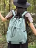 Mochila con Cordón Versátil de Gran Capacidad Casual Transfronteriza Nueva 2025 Mochila de Viaje Bolsa Escolar para Estudiantes Comercio Exterior