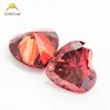 3x3 ~ 15x 15mm 3A corazón de melocotón de color circonita colección anillo al por mayor superficie de gema piedra desnuda joyería DIY