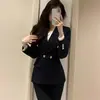 Conjunto de Traje Profesional para Estudiantes Universitarias, Ropa Formal para Entrevistas, Anti-arrugas, Conjunto de Dos Piezas de Alta Gama para el Trabajo, Nuevo Estilo Primavera-Otoño con un Toque de Sofisticación