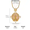 Collar Colgante de Retrato de Reina Diosa Barroca de Cobre Zirconia Chapado en Oro Estilo Nuevo Europeo y Americano Collar Ovalado de Lujo Ligero Venta al por Mayor