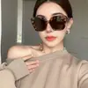 Letra T Nuevo Marco Cuadrado Grande Europeo y Americano Color Carey Leopardo Gafas de Sol Retro Moda Femenina Fotografías Callejeras Gafas de Sol Retro