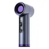 Mini Ventilador de Mano Portátil Pequeño para Bolsillo Cañón de Viento Pequeño Portátil para Exteriores Pantalla Digital Carga USB Ventilador de Turbina de Alta Velocidad