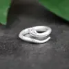 Anillo de serpiente con forma de serpiente para hombres y mujeres, anillo de cola de serpiente pequeño, anillo de dedo índice con apertura ajustable, diseño de nicho, anillo personalizado simple