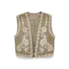 Chal de punto Z estilo europeo transfronterizo 2026 Nueva moda Elegante para mujer Cuello en V Holgado Sin mangas Top para superponer 689502