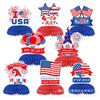 Decoración de mesa con forma de panal para el Festival del Día Nacional de EE. UU., Día de la Independencia de Estados Unidos, accesorios de escritorio, suministros para fiestas, diseño