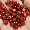 Cuentas de jade de corte recto color rojo sangre estilo vintage, cuentas sueltas, cuentas cilíndricas de jade de cuarcita rojo brillante, cuentas espaciadoras y accesorios para la fabricación de joyas