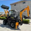Suministro de Fábrica Cargador de Asiento Tipo 10-20 Excavación y Carga Todo en Uno Pala Frontal Agrícola y Máquina Excavadora Trasera