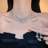 Brincos de franja de diamante colar vestido vestido de noiva Coringa corrente requintada para clavícula joias de alta qualidade luxo temperamento atacado