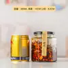 Frasco de vidrio hexagonal transparente para miel y mermelada con tapa selladora, frasco dispensador para salsa de chile y pepinillos, frasco para enlatar pasta de limón y mermelada