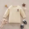 Blusas de Bebé para Primavera y Otoño para Hombres y Mujeres Liquidación Suéteres de Manga Larga para Bebés y Niños Pequeños Cuello Redondo Pulóver Camisetas Base Estilo Coreano Transfronterizo