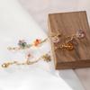 Aço inoxidável Flor de Cristal Margarida Cristal Frisado Pingente DIY Brincos Colar Pulseira Acessórios de Jóias