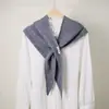 Xale Cruzado de Tricô Liso Estilo Primavera e Outono para Mulheres, Cachecol Triângulo de Falso Caxemira, Roupa Ambiente Estilo Coreano, Adequado para Ambientes com Ar Condicionado