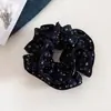Scrunchie Floral Vintage Pequeño de Cuatro Capas con Volantes y un Estilo Coreano Cuerda Elástica para el Cabello Accesorio para el Cabello