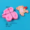 Tema Dia dos Namorados Qixi Urso Cartoon Amor Caixa Coração Molde de Silicone Molde para Decoração de Bolo DIY