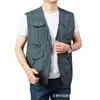 Chaleco de trabajo multibolsillos para hombre, chaleco casual de verano delgado sin mangas para pesca al aire libre, fotografía 2267