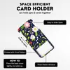 Patch pequeno floral fresco em liga de zinco com fivela de fácil abertura, cordão de poliéster com florzinha pintada à mão, porta-cartão de certificado impresso em PVC
