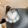 Colgante de Felpa Garra de Gato Simulación Piel de Conejo Rex Colgante para Bolso Garra de Gato Llavero Creativo para Coche Muñeco para Colgar en Mochila de Pareja