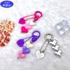 Nuevo llavero colgante de coche con forma de corazón, cadena de cuentas con forma de corazón, accesorios pequeños y frescos para auriculares y bolsos.