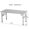 Mesa Plegable de Acero Inoxidable Engrosado para Puestos Callejeros, Mercado Nocturno, Barbacoa, Juego Completo, Plegable, Simple y Multifuncional
