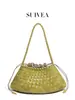 Bolso Coreano de Nicho de un Solo Hombro para Debajo del Brazo, Bolso de Mano Tejido Casual para Mujer, Bolso de Bollo Elegante y Único