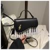 2025 Nova Bolsa Feminina Moda Estilo Coreano Corrente de Ombro Bolsa Transversal Estereótipo Teclas de Piano Pequena Bolsa Quadrada Bolsa Feminina de Comércio Exterior