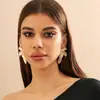 Pendientes Minimalistas de Hoja Europeos y Americanos para Mujer, Pendientes con Diseño de Hoja Vintage, Joyería Transfronteriza, Tachuelas de Flor