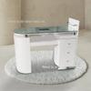 Japonês Manicure Mesa Aspirador de Pó Mesa de Unhas Única Manicure Mesa Net Vermelho Branco Pintura Manicure Mesa Bancada de Vidro