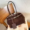 Bolso nuevo de piel genuina para mujer, bolso tote de gamuza mate transfronterizo, bolso de hombro vintage y elegante de piel de vaca de capa superior, bolso de axila